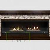 Каминный портал МДФ "CHALET 1930" с биокамином Lux Fire "Фаер Бокс Вега-2" Lux fire