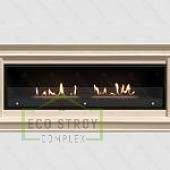 Каминный портал МДФ "Раймонд 1850" с биокамином Lux Fire "Фаер Бокс Вега-2" (бежевый) Lux fire